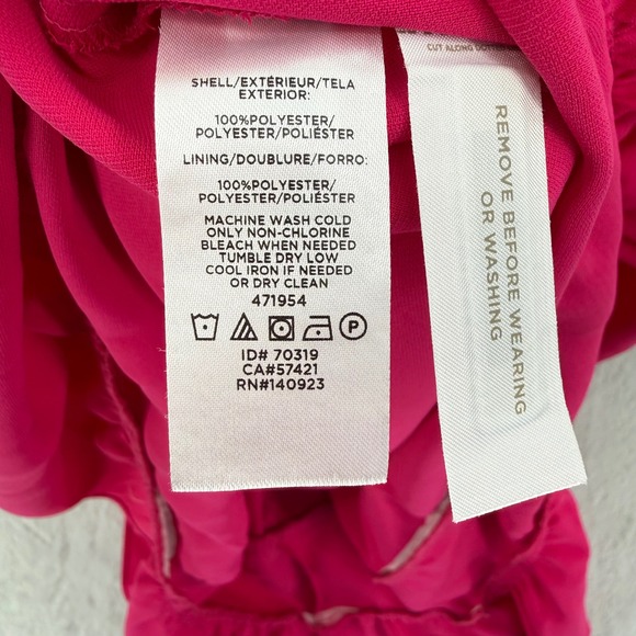 Loft Womens Pink Sleeveless Ruffle Hem Cutout Back Shift Dress Size 10 NEW - Picture 11 of 13